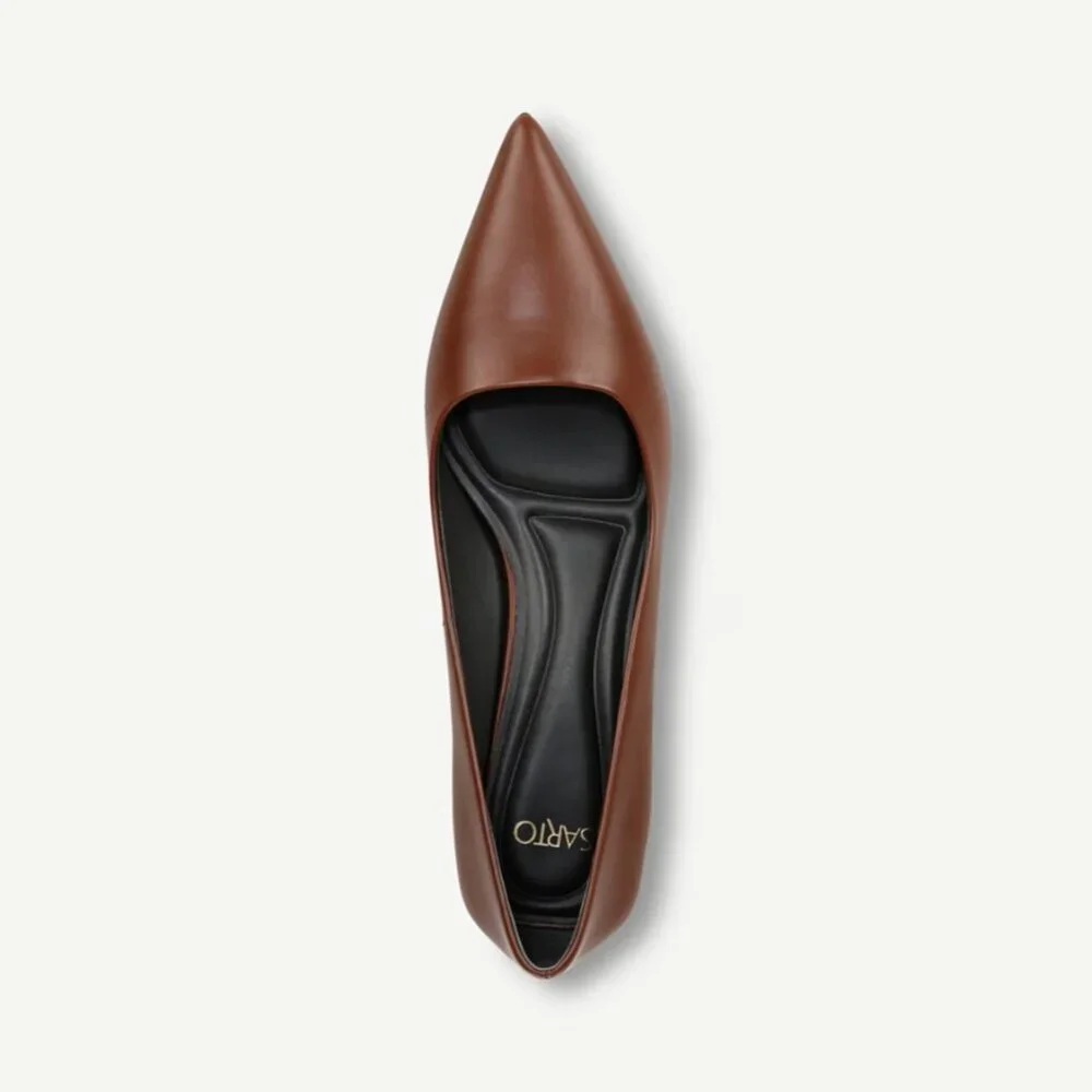 Franco Sarto Diva Leather Kitten Heel Pumps